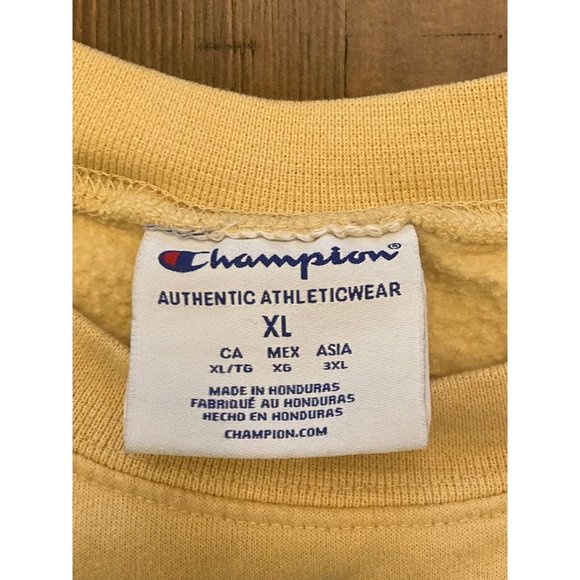 Purdue Boilermakers Sweatshirt Mens XL Gold LS Crew Neck Embroidered Spell out - Picture 6 of 9